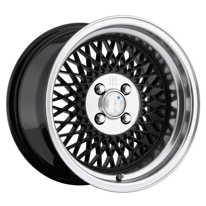 Klutch SL1 Gloss Black w/Machined Lip - 16x8 | 4x100 | +15 | 67.1mm
